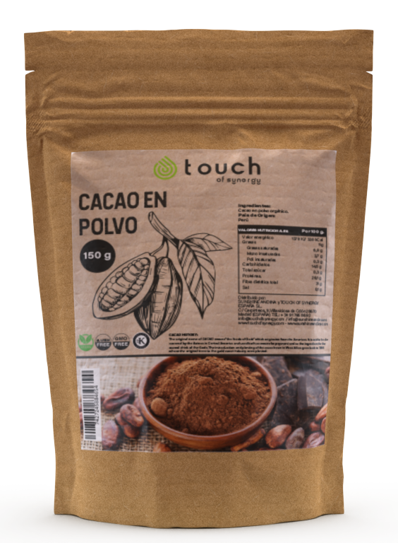 Gluten-free organic cocoa powder (150 grs)