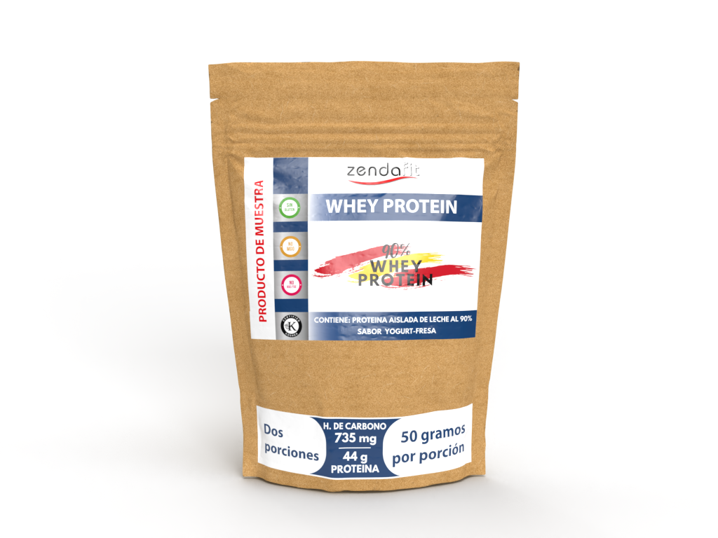 Whey Protein 90% (Proteína aislada de leche) MUESTRA - 2 porciones de 50 gramos